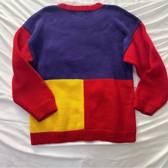 RARE Vtg 80s 3D Tennis Novelty Knit Sweater Handmade M - Picture 3 of 11
